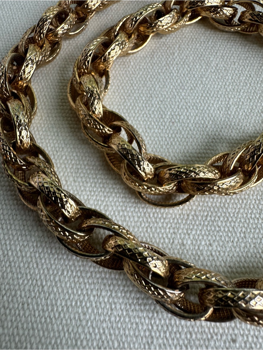 Monet Textured Gold Braided Necklace